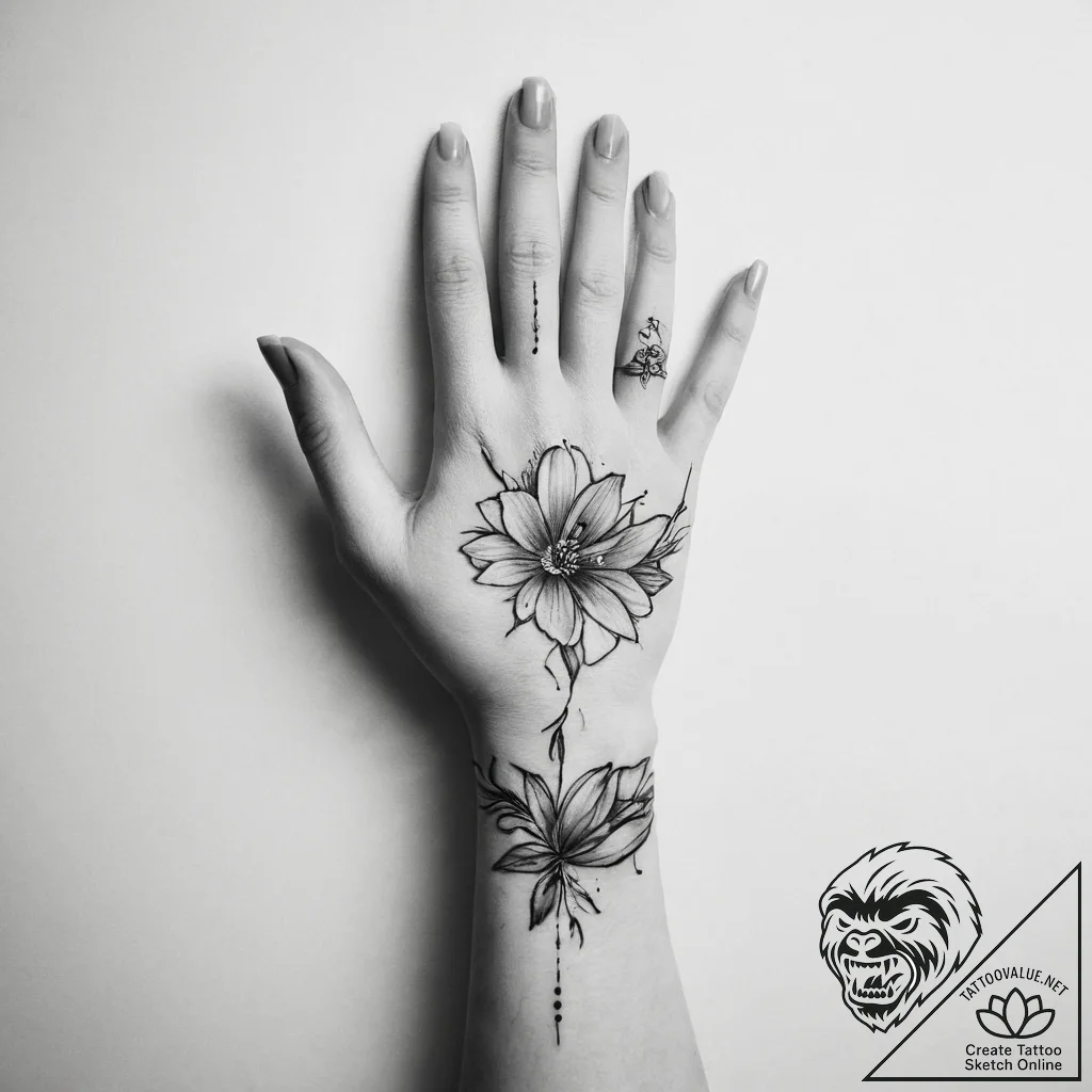 Tattoo sketch hands with a paper - tattoo sketch (№1756180013_0, 26.08.2025 03:46) — tattoovalue.net