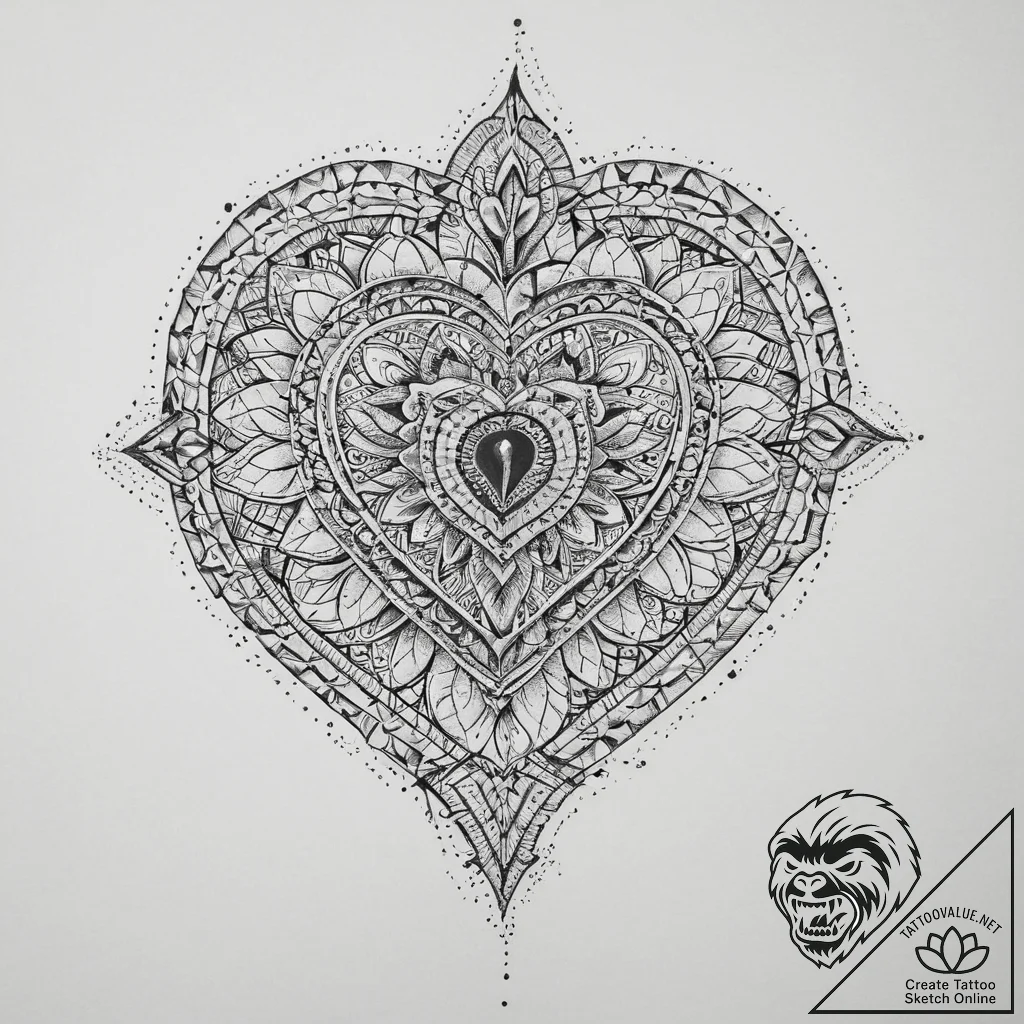 Tattoo sketch old lock with a heart, tattoo f... - tattoo sketch (№1756182436_0, 26.08.2025 04:27) — tattoovalue.net