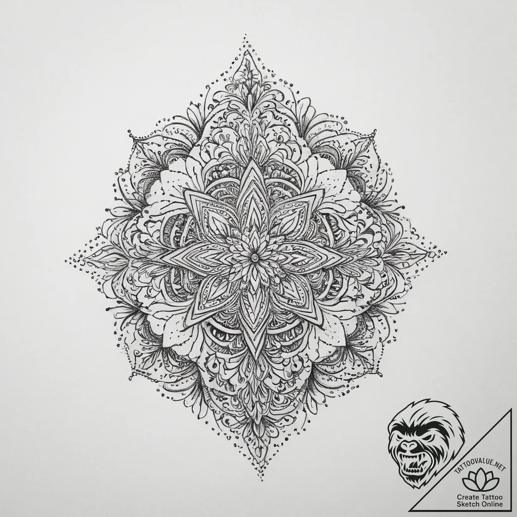 Tattoo sketch bed with a pillow, concept art... - tattoo sketch (№1756183243_0, 26.08.2025 04:40) — tattoovalue.net