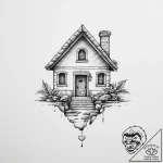 Tattoo sketch hieroglyphic symbol for “home”… – tattoo sketch (№1756183446_0, 26.08.2025 04:44) — tattoovalue.net