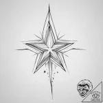 Tattoo sketch star on shoulder – tattoo sketch (№1756184253_0, 26.08.2025 04:57) — tattoovalue.net