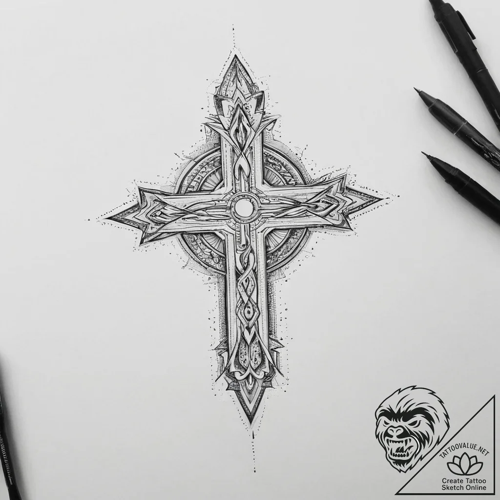 Tattoo sketch cosmic space, tattoo line art,... - tattoo sketch (№1756185257_0, 26.08.2025 05:14) — tattoovalue.net