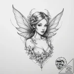 Tattoo sketch fairy tattoo – tattoo sketch (№1756186663_0, 26.08.2025 05:37) — tattoovalue.net