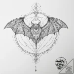 Tattoo sketch puns a bat that says “i’m a bat… – tattoo sketch (№1756186859_0, 26.08.2025 05:40) — tattoovalue.net