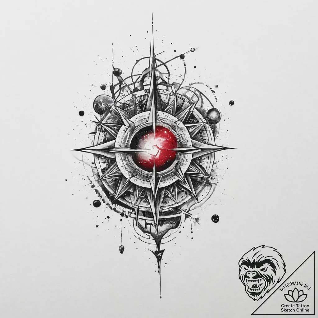 Tattoo sketch cosmic spirit, concept art for... - tattoo sketch (№1756187062_0, 26.08.2025 05:44) — tattoovalue.net