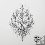 Tattoo sketch cosmic root, tattoo flash sheet… – tattoo sketch (№1756188266_0, 26.08.2025 06:04) — tattoovalue.net
