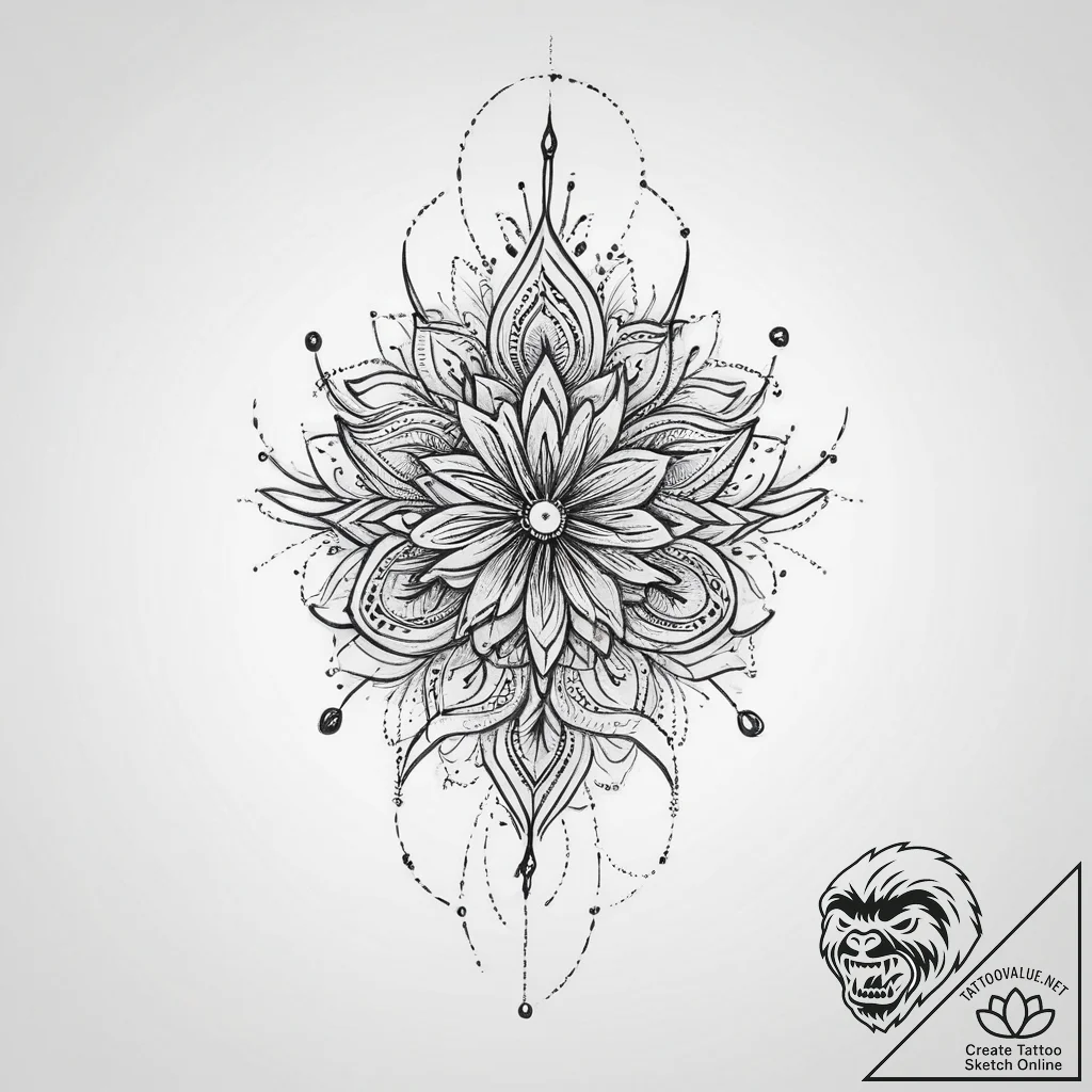 Tattoo sketch mind, ink illustration for tatt... - tattoo sketch (№1756188875_0, 26.08.2025 06:14) — tattoovalue.net