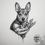 Tattoo sketch hands with a dog, artistic tatt… – tattoo sketch (№1756189073_0, 26.08.2025 06:17) — tattoovalue.net