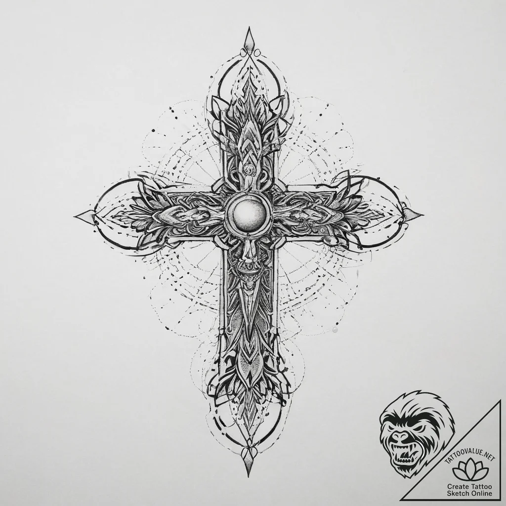 Tattoo sketch cosmic narrative, tattoo drawin... - tattoo sketch (№1756189876_0, 26.08.2025 06:31) — tattoovalue.net