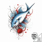 Tattoo sketch blue catfish, concept art for t… – tattoo sketch (№1756190484_0, 26.08.2025 06:41) — tattoovalue.net