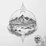 Tattoo sketch desert – tattoo sketch (№1756191091_0, 26.08.2025 06:51) — tattoovalue.net