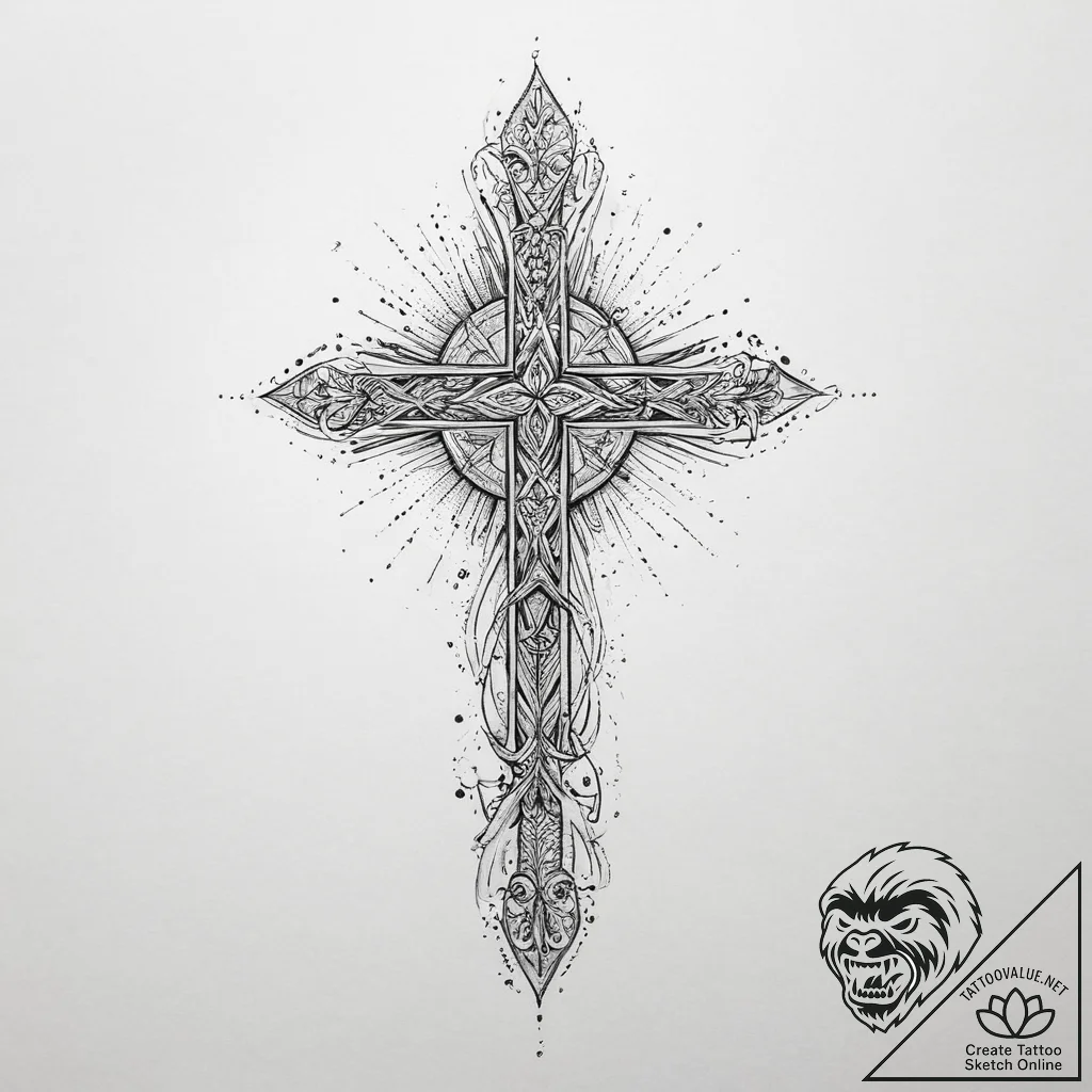 Tattoo sketch holy narrative, tattoo drawing... - tattoo sketch (№1756191288_0, 26.08.2025 06:54) — tattoovalue.net