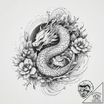 Tattoo sketch galaxy in a rose, artistic tatt… – tattoo sketch (№1756193098_0, 26.08.2025 07:24) — tattoovalue.net