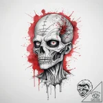 Tattoo sketch зомби, tattoo drawing outline,… – tattoo sketch (№1756194124_0, 26.08.2025 07:42) — tattoovalue.net