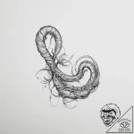 Tattoo sketch ribbon worm – tattoo sketch (№1756194323_0, 26.08.2025 07:45) — tattoovalue.net