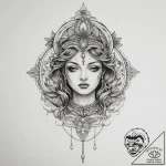 Tattoo sketch divine legend, concept art for… – tattoo sketch (№1756195726_0, 26.08.2025 08:08) — tattoovalue.net