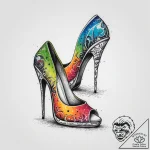 Tattoo sketch high heel tattoo, concept art f… – tattoo sketch (№1756196926_0, 26.08.2025 08:28) — tattoovalue.net