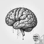 Tattoo sketch brain, ink illustration for tat… – tattoo sketch (№1756197930_0, 26.08.2025 08:45) — tattoovalue.net