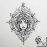Tattoo sketch blessed portrayal, tattoo line… – tattoo sketch (№1756198738_0, 26.08.2025 08:58) — tattoovalue.net