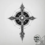 Tattoo sketch cosmic presence, tattoo line ar… – tattoo sketch (№1756201153_0, 26.08.2025 09:39) — tattoovalue.net