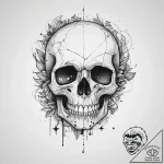 Tattoo sketch узор в виде черепа с землей, ar… – tattoo sketch (№1756205161_0, 26.08.2025 10:46) — tattoovalue.net