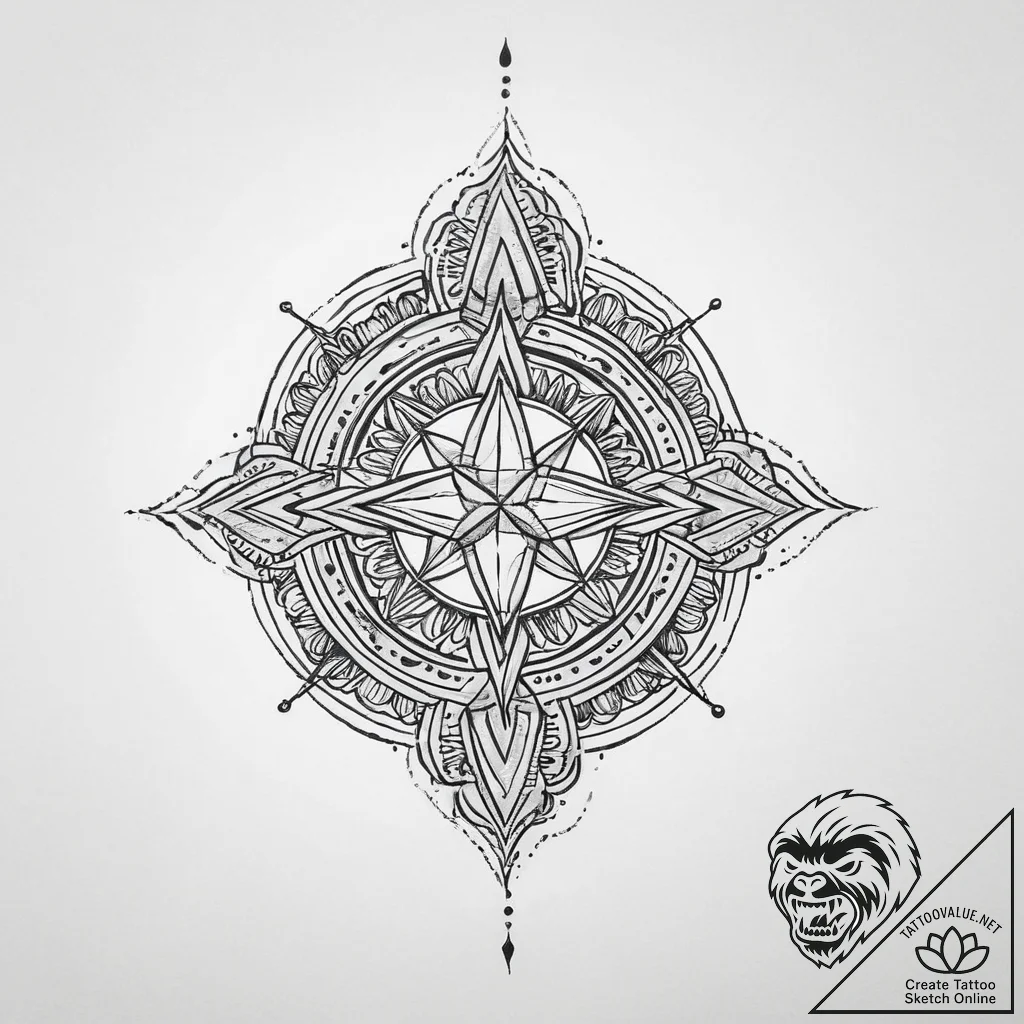 Tattoo sketch spiritual domain, concept art f... - tattoo sketch (№1756205368_0, 26.08.2025 10:49) — tattoovalue.net