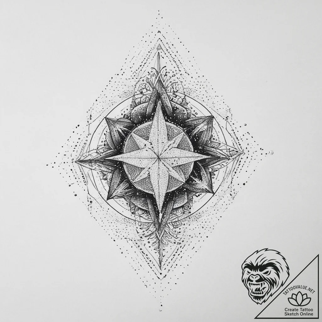 Tattoo sketch cosmic presence, ink illustrati... - tattoo sketch (№1756206569_0, 26.08.2025 11:09) — tattoovalue.net