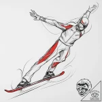 Tattoo sketch ski jumping with a landing, art… – tattoo sketch (№1756206767_0, 26.08.2025 11:12) — tattoovalue.net