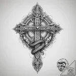 Tattoo sketch was sceptre with a snake, tatto… – tattoo sketch (№1756209169_0, 26.08.2025 11:52) — tattoovalue.net