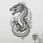 Tattoo sketch basilisk, tattoo flash sheet de… – tattoo sketch (№1756209570_0, 26.08.2025 11:59) — tattoovalue.net