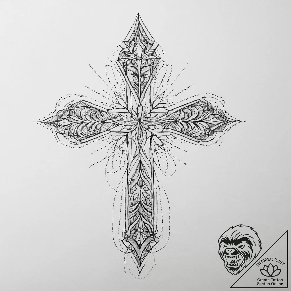 Tattoo sketch oasis, concept art for tattoo,... - tattoo sketch (№1756210574_0, 26.08.2025 12:16) — tattoovalue.net