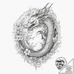 Tattoo sketch cosmic fount, tattoo line art,… – tattoo sketch (№1756211969_0, 26.08.2025 12:39) — tattoovalue.net