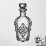 Tattoo sketch potion bottle, ink illustration… – tattoo sketch (№1756213770_0, 26.08.2025 13:09) — tattoovalue.net