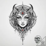 Tattoo sketch mystical portrayal, concept art… – tattoo sketch (№1756215185_0, 26.08.2025 13:33) — tattoovalue.net