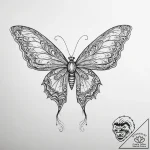 Tattoo sketch lacewing, tattoo line art, orna… – tattoo sketch (№1756216603_0, 26.08.2025 13:56) — tattoovalue.net
