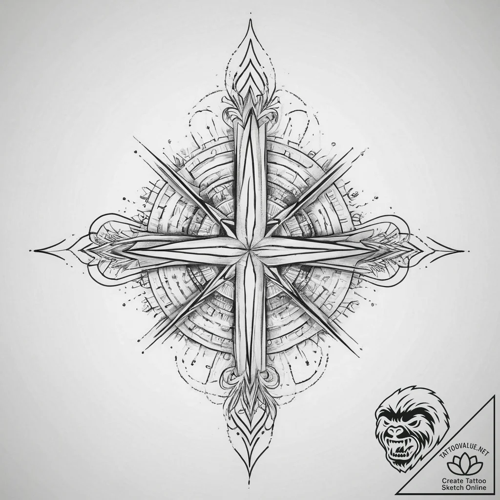 Tattoo sketch cosmic kingdom, concept art for... - tattoo sketch (№1756216801_0, 26.08.2025 14:00) — tattoovalue.net