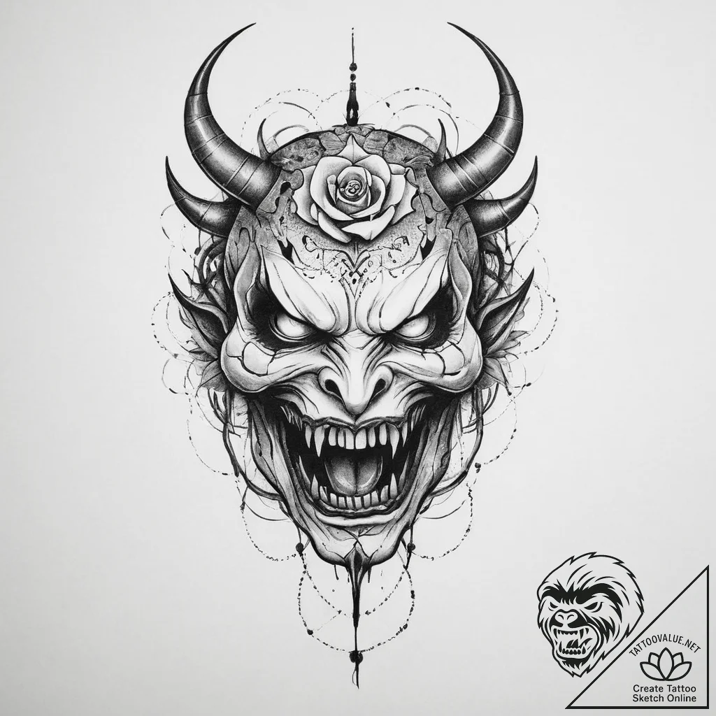 Tattoo sketch nightmare - tattoo sketch (№1756218207_0, 26.08.2025 14:23) — tattoovalue.net