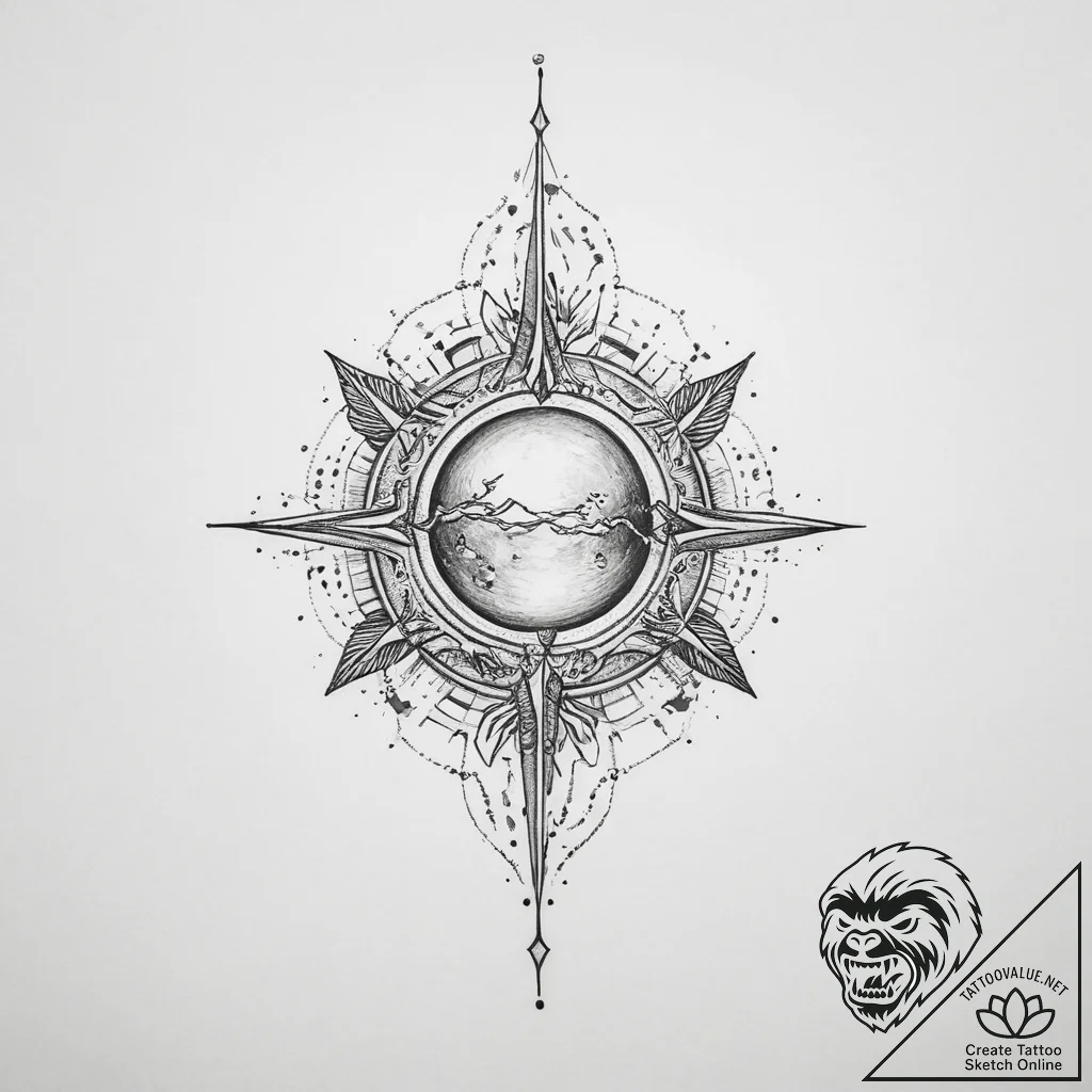 Tattoo sketch space - tattoo sketch (№1756219614_0, 26.08.2025 14:46) — tattoovalue.net