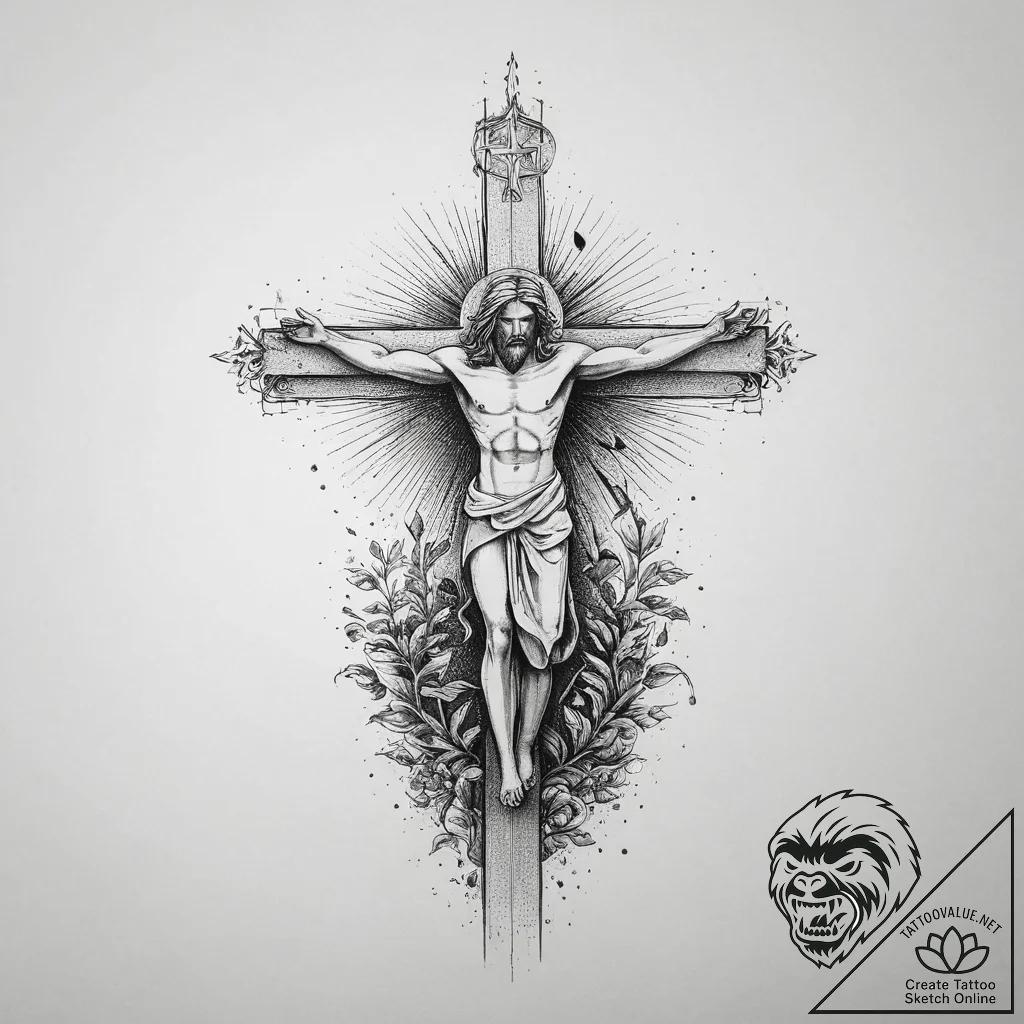 Tattoo sketch gethsemane scene, tattoo drawin... - tattoo sketch (№1756221021_0, 26.08.2025 15:10) — tattoovalue.net