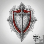 Tattoo sketch medieval knight’s shield, tatto… – tattoo sketch (№1756221219_0, 26.08.2025 15:13) — tattoovalue.net