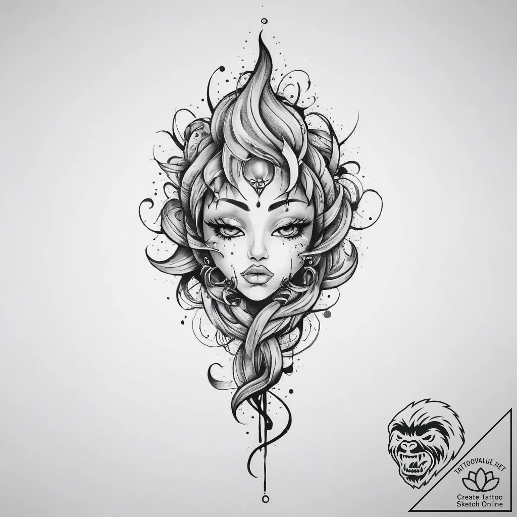 Tattoo sketch spiritual soil, tattoo drawing... - tattoo sketch (№1756221626_0, 26.08.2025 15:20) — tattoovalue.net