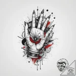 Tattoo sketch hand, ink illustration for tatt… – tattoo sketch (№1756222029_0, 26.08.2025 15:27) — tattoovalue.net