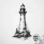 Tattoo sketch lighthouse – tattoo sketch (№1756223037_0, 26.08.2025 15:43) — tattoovalue.net