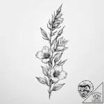 Tattoo sketch foxglove flower, tattoo sketch… – tattoo sketch (№1756223836_0, 26.08.2025 15:57) — tattoovalue.net