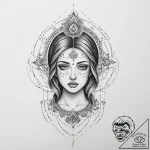 Tattoo sketch holy character, tattoo drawing… – tattoo sketch (№1756224443_0, 26.08.2025 16:07) — tattoovalue.net