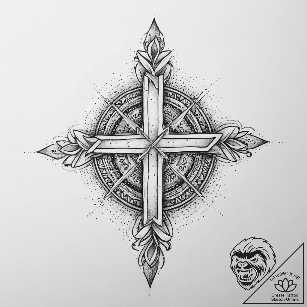 Tattoo sketch chai symbol, concept art for ta... - tattoo sketch (№1756224846_0, 26.08.2025 16:14) — tattoovalue.net