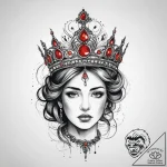 Tattoo sketch tiara, concept art for tattoo,… – tattoo sketch (№1756225044_0, 26.08.2025 16:17) — tattoovalue.net