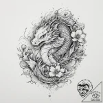 Tattoo sketch cosmic realm, tattoo line art,… – tattoo sketch (№1756225846_0, 26.08.2025 16:30) — tattoovalue.net