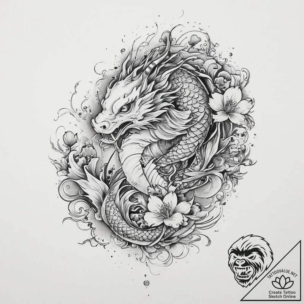 Tattoo sketch cosmic realm, tattoo line art,... - tattoo sketch (№1756225846_0, 26.08.2025 16:30) — tattoovalue.net