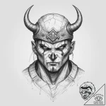 Tattoo sketch soldier with a demon, concept a… – tattoo sketch (№1756226249_0, 26.08.2025 16:37) — tattoovalue.net